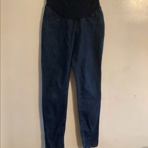 Maternity blue jeans